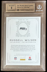 2012 National Treasures Russell Wilson #325 Rookie Auto Logo Patch BGS 9.5